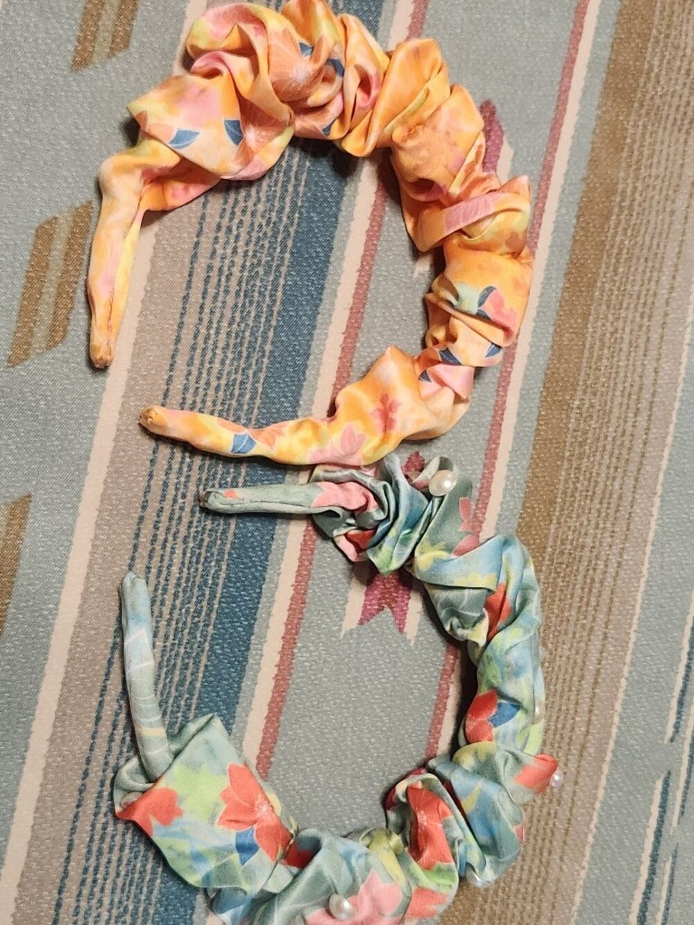 Disney Parks Princess Frog Tiana Color Me Courtney Orange & Green Headband Set